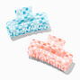 Blue &amp; Pink Checkered Rectangle Hair Claws - 2 Pack,