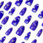 Navy Star Jelly Stiletto Vegan Faux Nail Set - 24 Pack,