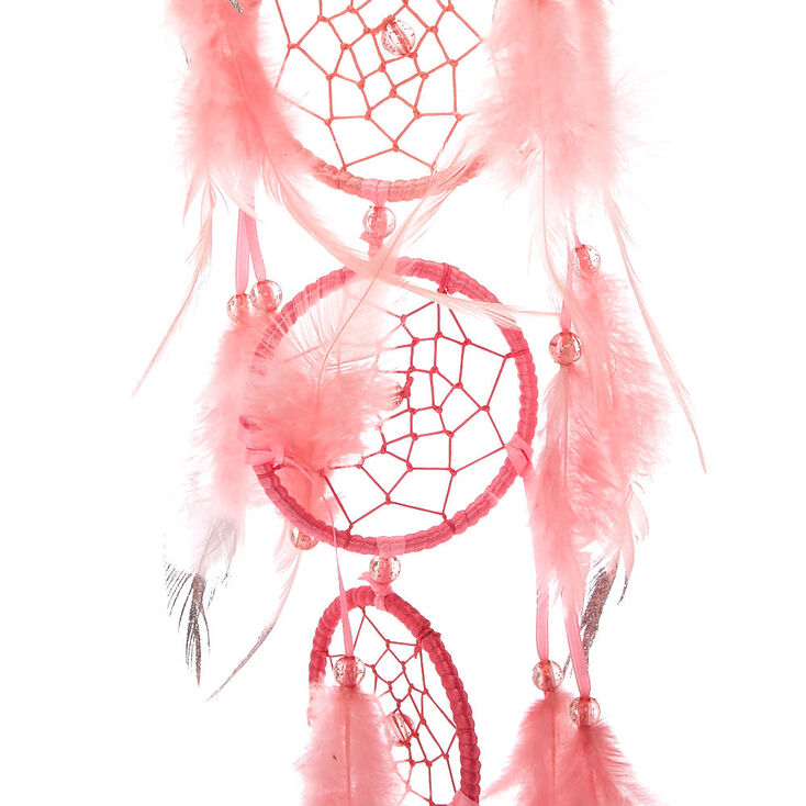 7 Tier Ombre Feather Hanging Wall Art - Pink,