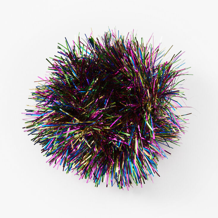 Medium Tinsel Hair Scrunchie - Multicolored,