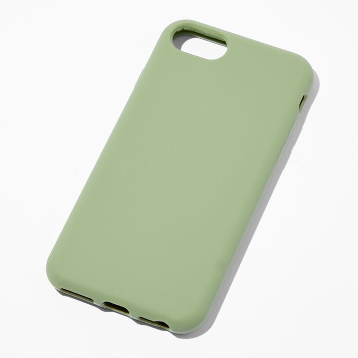 Solid Sage Green Silicone Phone Case - Fits iPhone&reg; 6/7/8 SE,