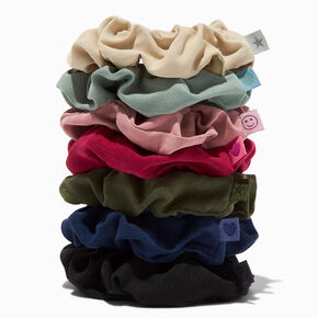 Fall Tonal Skinny Athletic Hair Scrunchies - 7 Pack,