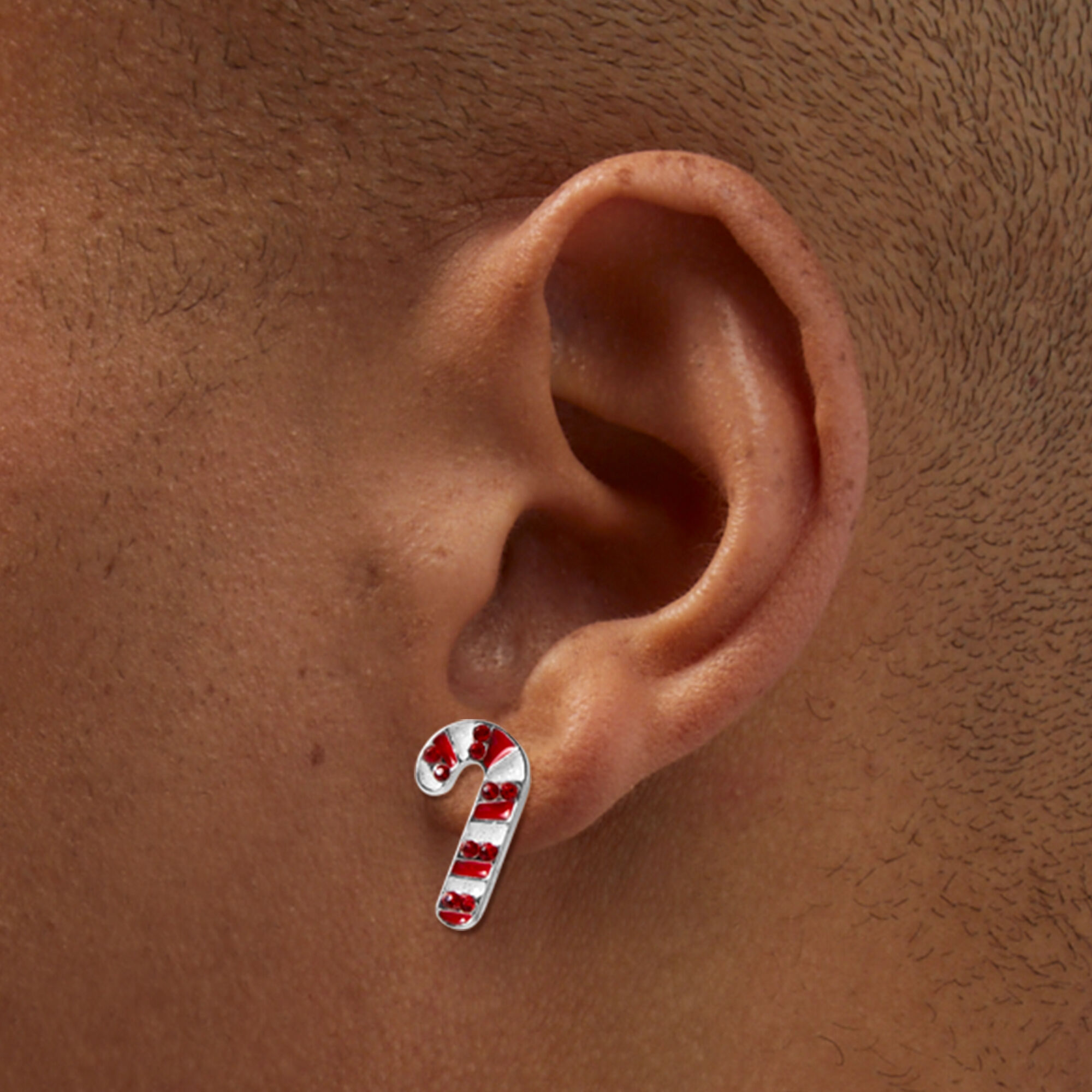 Candy cane earrings cheap
