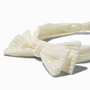 Claire&#39;s Club White Bow Headband,