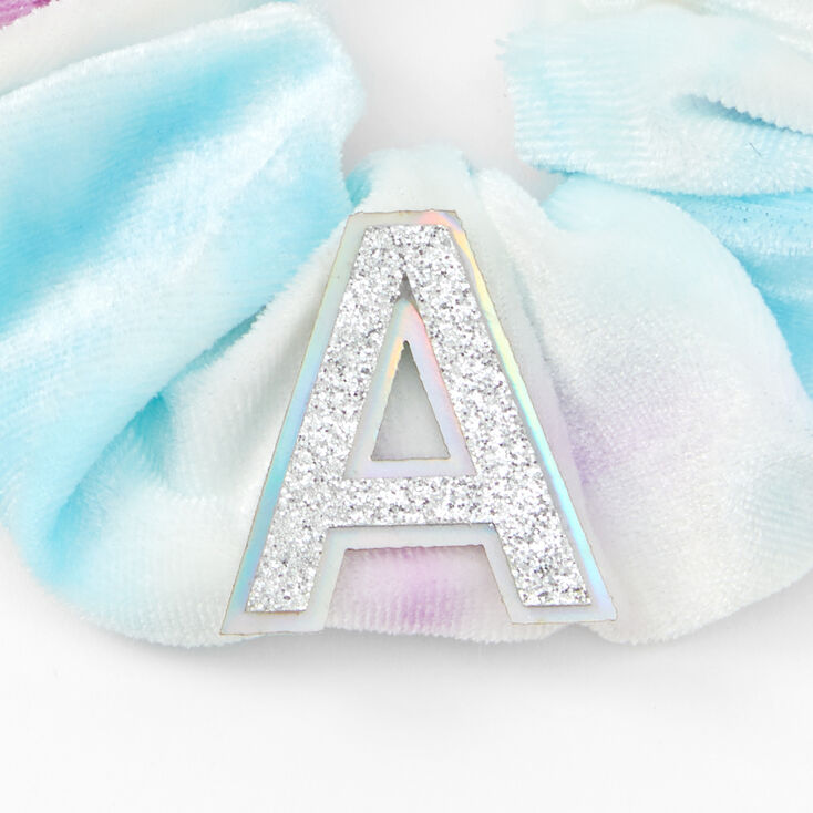 Medium Initial Ombr&eacute; Hair Scrunchie - A,
