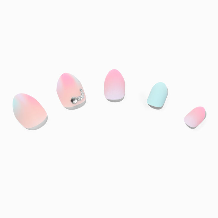 Pastel Ombre Gem Stiletto Press On Faux Nail Set &#40;24 Pack&#41;,
