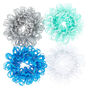 Small Mint Gray Looped Hair Scrunchies - 4 Pack,