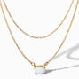 C LUXE by Claire&#39;s 18k Yellow Gold Plated Opal Multi-Strand Necklace,
