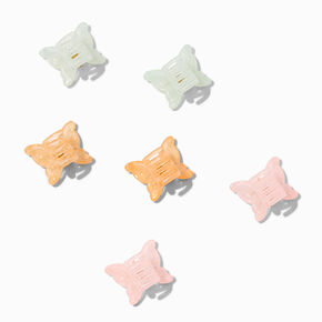 Pastel Gem Butterfly Hair Claws - 6 Pack,
