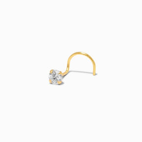 Clous pour piercing de nez en zircon cubique d&#39;imitation de diff&eacute;rentes tailles 0,6&nbsp;mm couleur argent&eacute;e - Lot de 6,