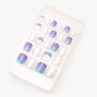 Mermaid Square Press On Faux Nail Set - Holographic, 24 Pack,