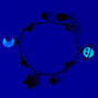 Silver Celestial Icons Glow in the Dark Charm Bracelet,
