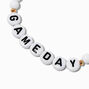Red &amp; White &#39;&#39;Gameday&#39;&#39; Beaded Stretch Bracelet,