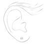 14kt White Gold 5mm Cubic Zirconia Studs Ear Piercing Kit with Ear Care Solution,