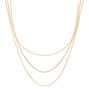 Gold Snake Chain Multi Strand Chain Necklace,