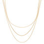 Gold Snake Chain Multi Strand Necklace,