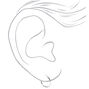 C LUXE by Claire&#39;s Sterling Silver Huggie Hoop Earrings - 2 Pack,