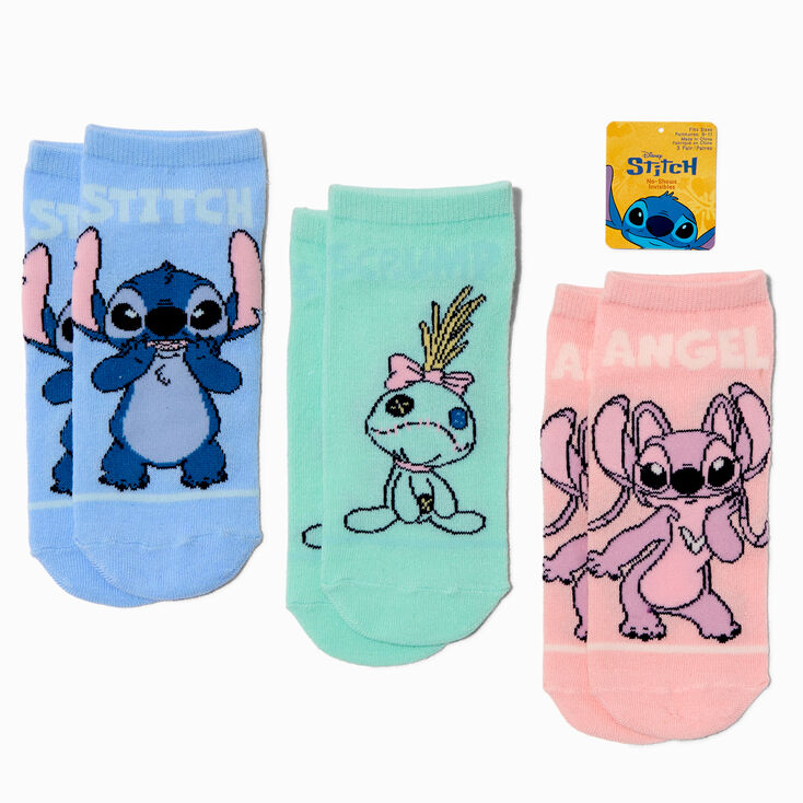 Disney Stitch BFF No-Show Socks - 3 Pack,