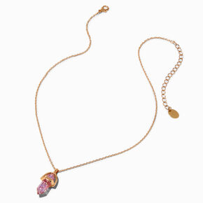 Colliers &agrave; pendentifs Best Friends en strass roses et transparents - Lot de 2,