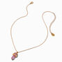 Colliers &agrave; pendentifs Best Friends en strass roses et transparents - Lot de 2,