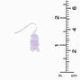 Silver 1&#39;&#39; Glow In The Dark Pastel Gummy Bear Drop Earrings - 3 Pack,