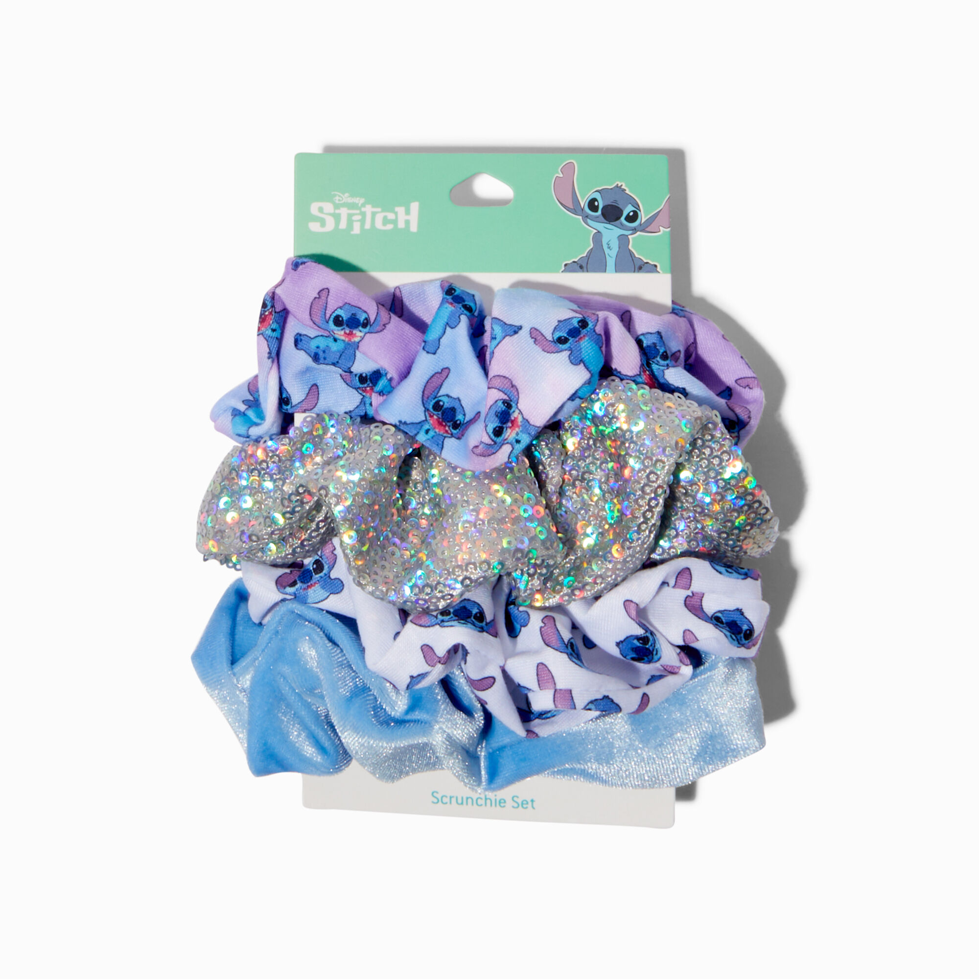 View Claires Disney Stitch Scrunchie Set 4 Pack information