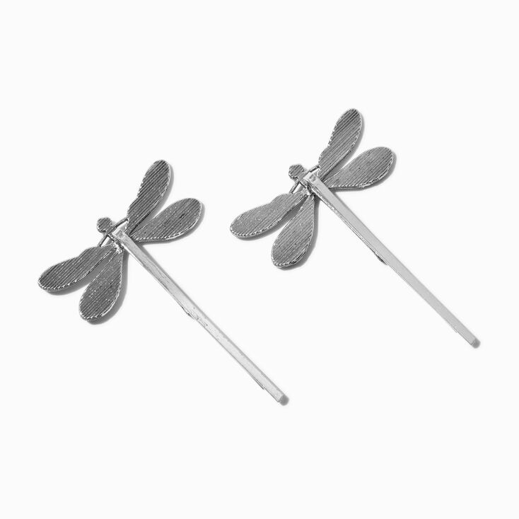 Silver-tone Dragonfly Hair Pins - 2 Pack ,