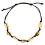 White &amp; Gold Cowrie Shell Anklet,