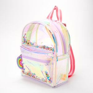 Rainbow Holographic Mini Backpack