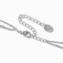 Silver-tone Twist Ring Multi-Strand Necklace ,