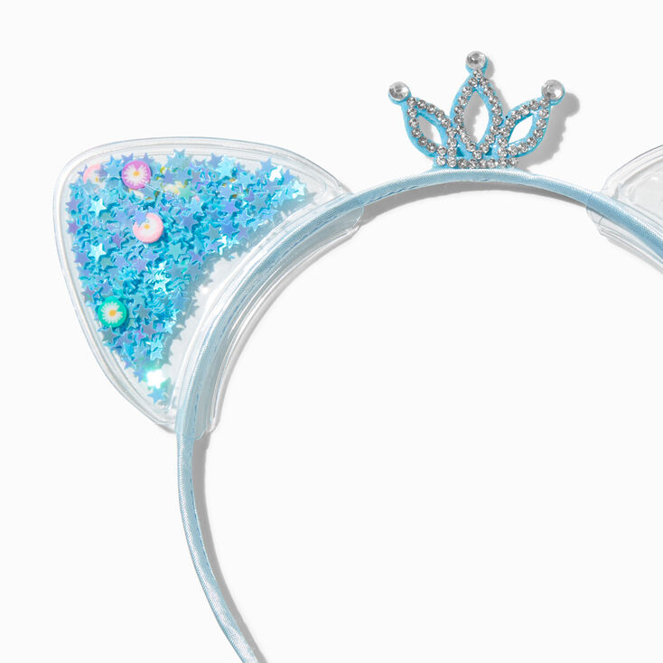 Claire&#39;s Club Blue Star Shaker Cat Ears Headband,