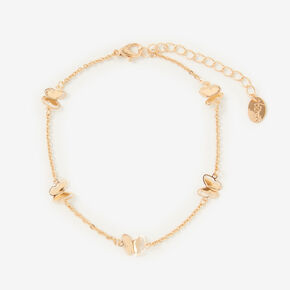 Gold Butterfly Charm Anklet,
