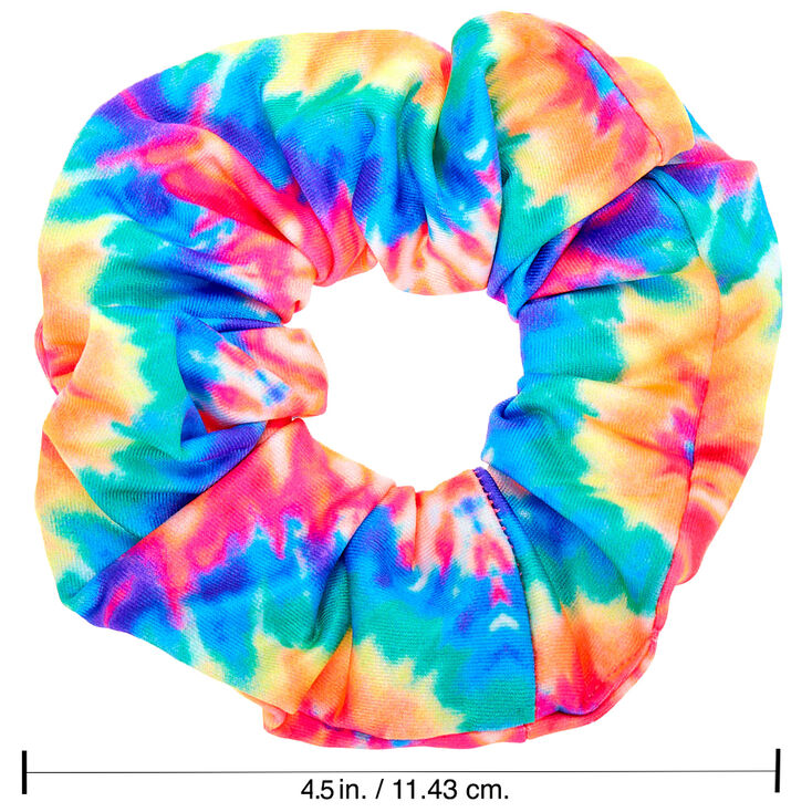 Medium Neon Tie Dye Hair Scrunchie,
