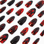 Black &amp; Red Dripping Blood Squareletto Press On Faux Nail Set - 24 Pack,