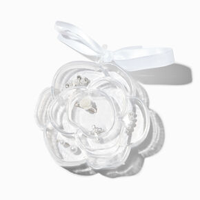 Claire&#39;s Club Special Occasion Rose Silver-tone Rings - 5 Pack,