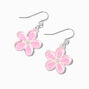 Pendantes marguerite en plastique roses,