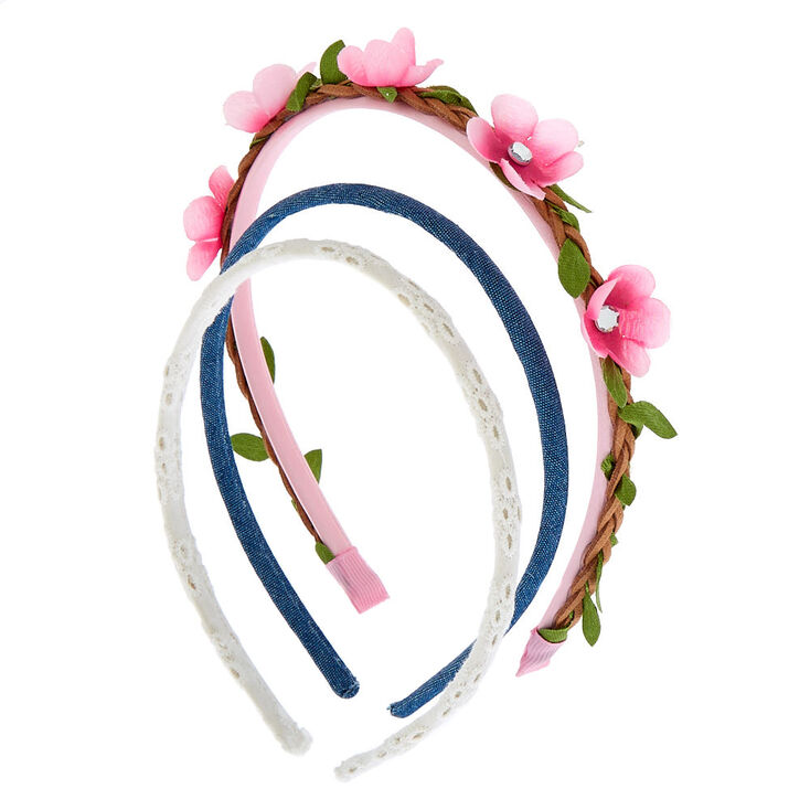 Claire&#39;s Club Garland Flower Headbands - 3 Pack,