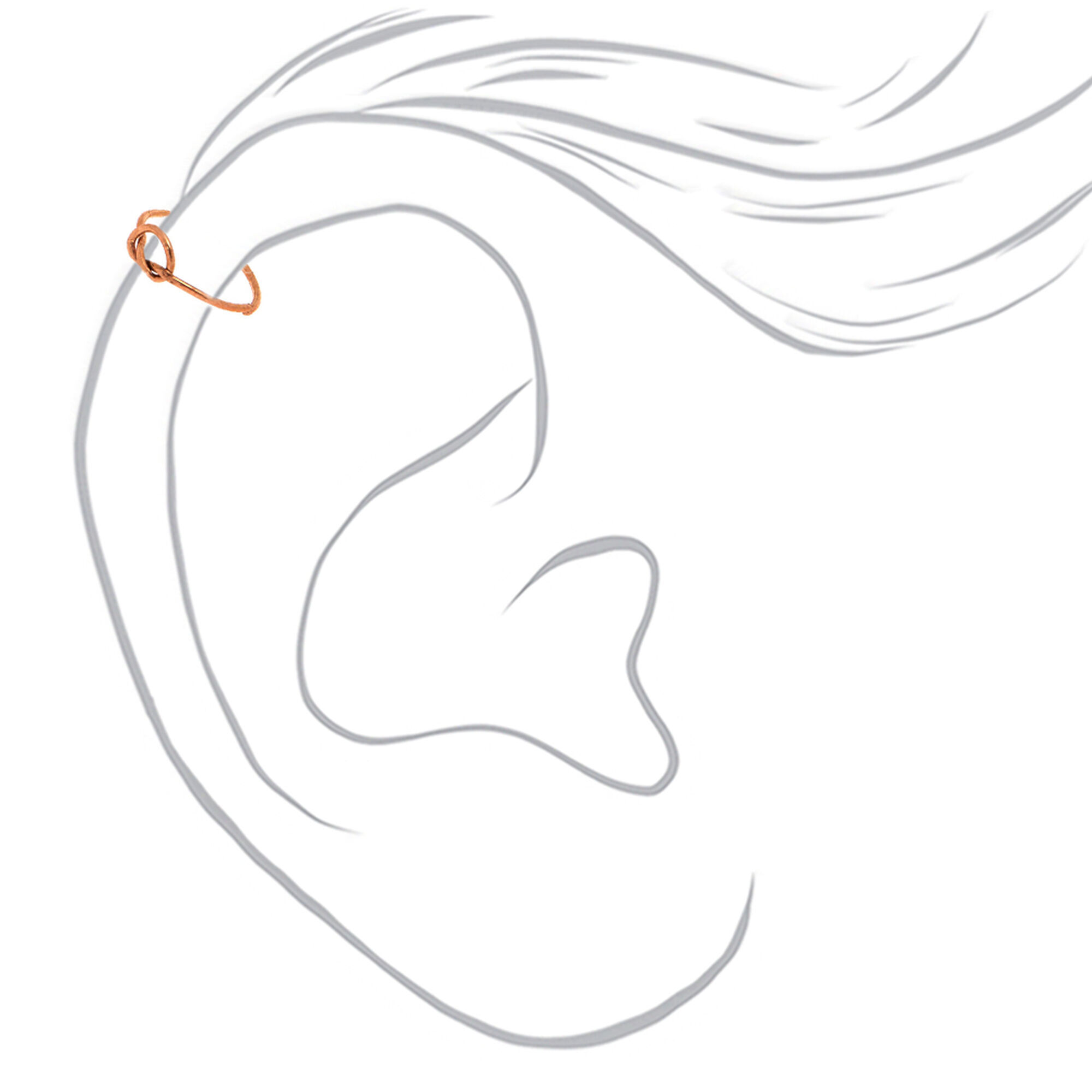 Sterling Silver 22G Knot Cartilage Earrings - 3 Pack,