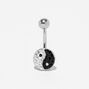 Piercing de nombril Yin Yang d&eacute;cor&eacute; 1,6&nbsp;mm couleur argent&eacute;e,