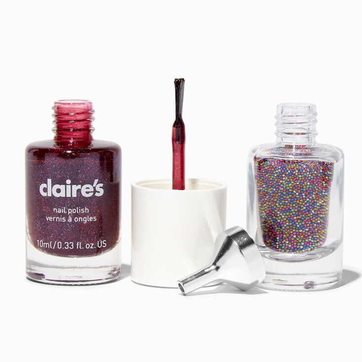 Multicolored Glitter Nail Polish Set - 2 Pack,