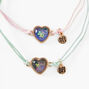 Best Friends Heart Mood Adjustable Cord Bracelets - 2 Pack,