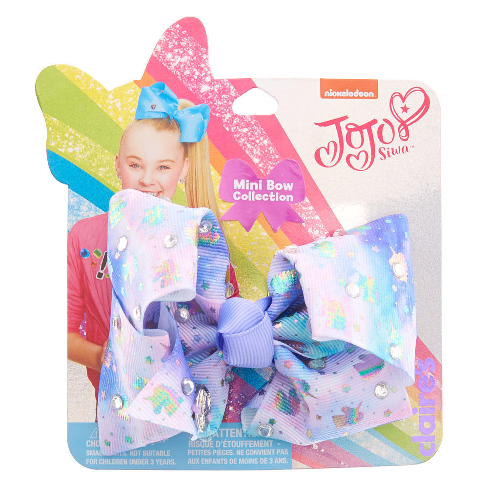 Set of 2 Small JoJo Siwa Blue Metallic Bows
