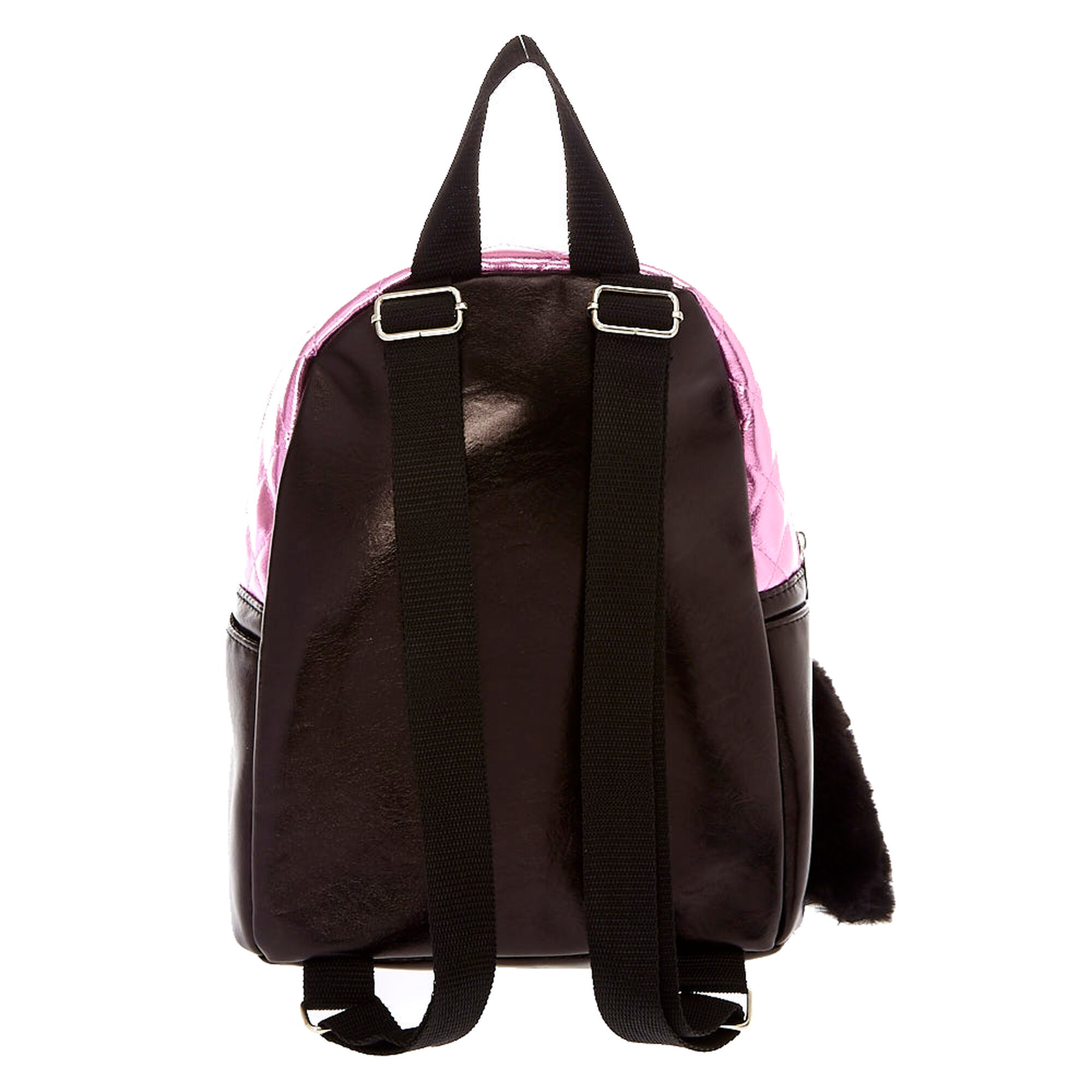 Black Pink Metallic Cat Mini Backpack Claire S Us