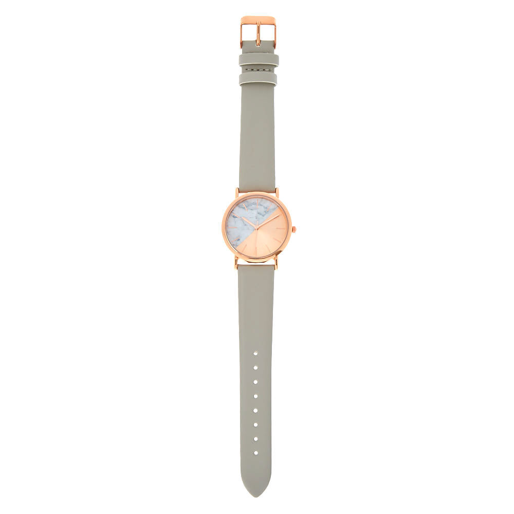 Rose Gold & Marble Classic Watch - Gray,