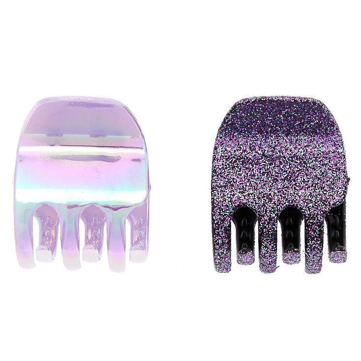 Mini Galaxy Glitter Hair Claws - 2 Pack,