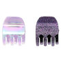 Mini Galaxy Glitter Hair Claws - 2 Pack,