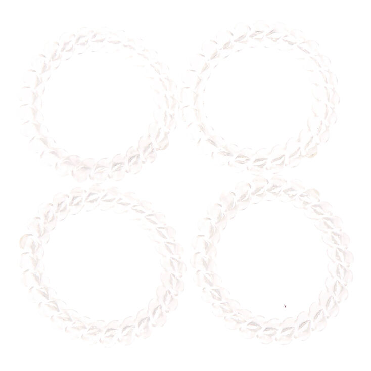Mini chouchou en spirale transparent,