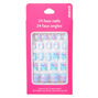 Lot de 24 faux ongles cosmiques,
