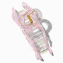 Pink Clear Bow Hair Claw,