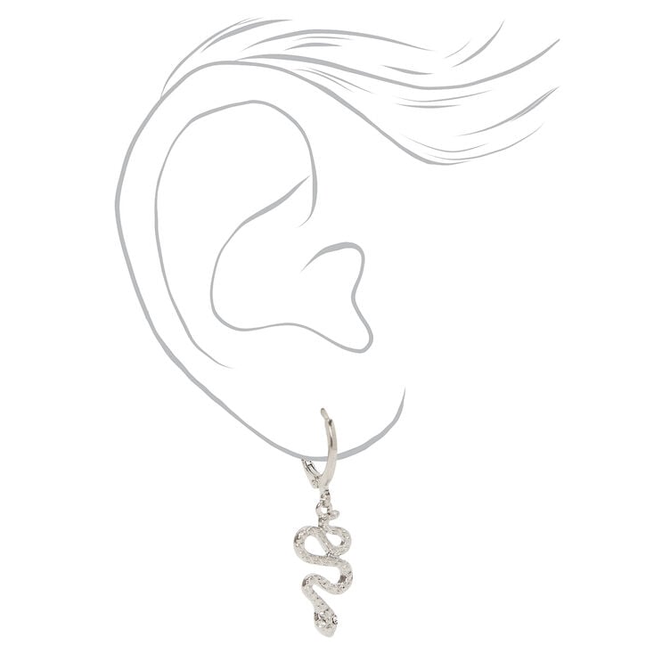 Silver Textured Snake Jewellery Set - 4 Pack,